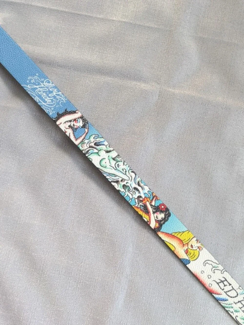 Ed Hardy Surfside/ Tiger Tattoo Print Reversible Belt Men's Size 38 NEW!